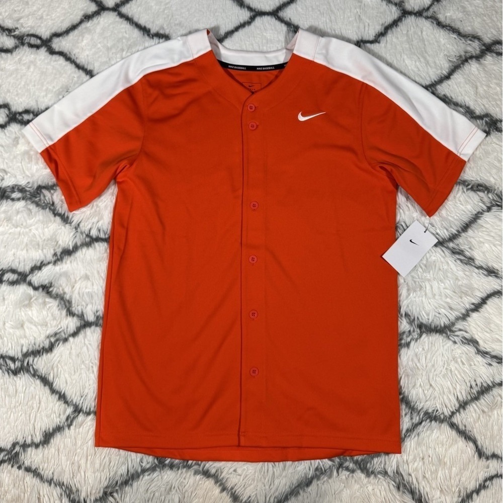 NIKE Team Vapor Select Baseball Jersey Orange‎ Men's Sz M *NEW* DM0773-821 $47